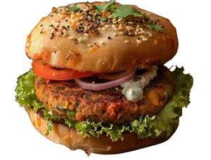 Aloo Tikki Peri Peri Burger