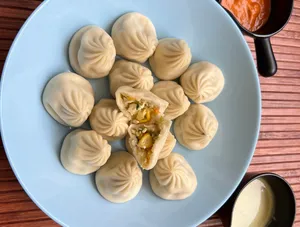 Corn and Veg Steamed Momo
