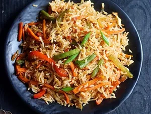 Veg Schezwan Fried Rice.