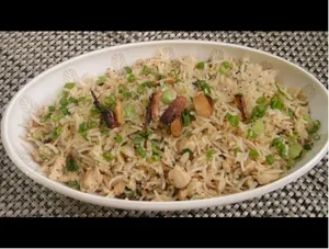 Chicken Brunt Garlic Fried Rice