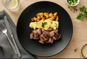 STEAK AND EGGS