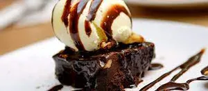 Warm Chocolate Fudge Brownie A La Mode