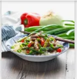 Prikking Asparagus With Beef