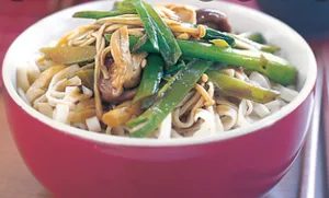 Noodles with Three Mushrooms