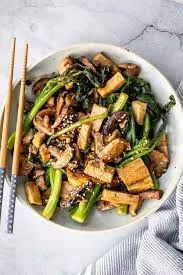 Sauteed Fresh Mushroom And To-Fu