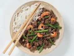 Sour String Beans Rice Noodles