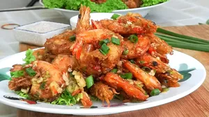 Fried Prawns With Sichuan Pepper Spiced Salt