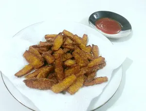 Fried Pumpkin Sticks With Salt And Pepper