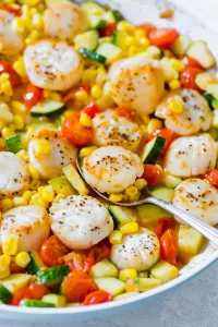 Scallops with Mixed Vegetable 什菜干贝
