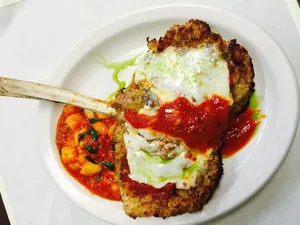 Veal Chop Parmigiana Dinner