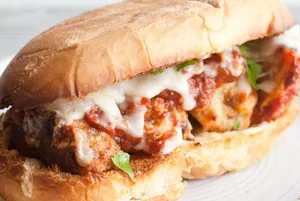 Meatball Parmesan Sandwich