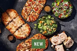 3 Flatbread Pizza Family Feast with Vanilla Cinnamon Rolls