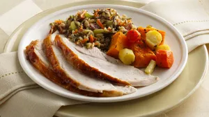 Roasted Turkey With Rice Hot Combo Platter