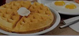 Belgian Waffle With Two Eggs, Any Style