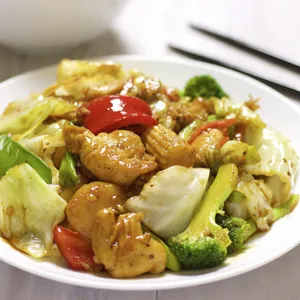 Chicken with Mixed Vegetables .什菜鸡