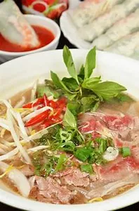 Rice Noodles Soup With Medium Cooked Beef