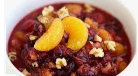 Cranberry Sauce  With Mandarin Oranges & Walnuts