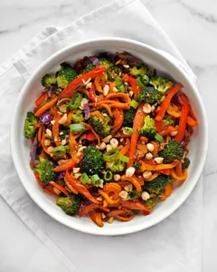 Rainbow Vegetable Stir Fry Bowl