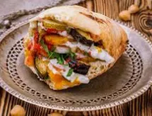 Gyro and Egg Sandwich