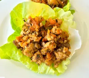 Diced Chicken Lettuce Wrap