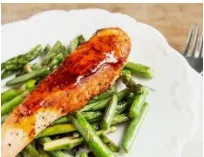 Prikking Asparagus With Salmon