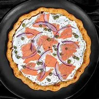 Lox, Scallion & Cream Cheese Pizza Brunch