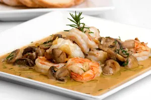 Shrimp with Mushrooms 蘑菇虾