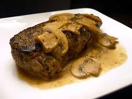 Sirloin Steak in Mushroom Sauce
