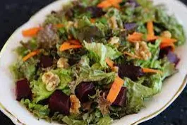 Mixed Greens with Shaved Beets & Carrots