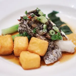 Steamed Chilean Sea Bass With Preserved Vegetable