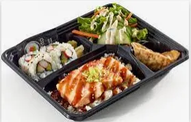 Spicy Basil Salmon Bento Box