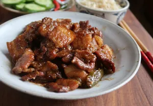 Braised Whole Yellowfish with Pork in Brown Sauce