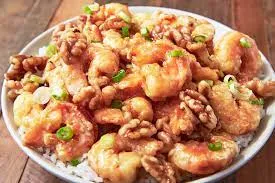 Veg. Prawn with Walnut