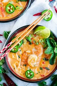 Seafood With Egg Noodles Soup