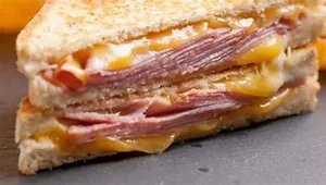 Grilled American Cheese With Ham Sandwich
