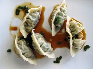 Boiled Pork and Leek Dumplings