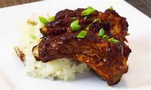 BBQ Spare Ribs Over Rice
