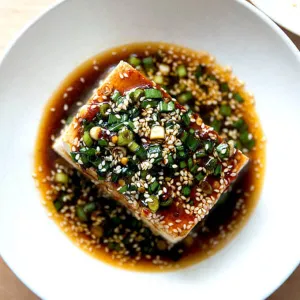 Tofu With Scallion Sauce