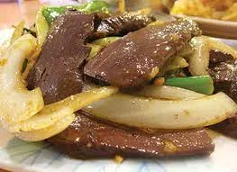 Sauteed Duck's Blood With Ginger And Scallion