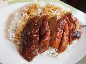 Roast Fire Duck Over Rice