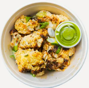 Cheesy Cauliflower with Pesto