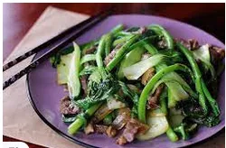 Sauteed Beef With Chinese Green Vegetable