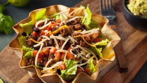 Tostada Salad with Grilled Steak