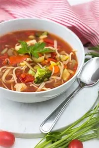 Mixed Vegetables With Noodle Soup