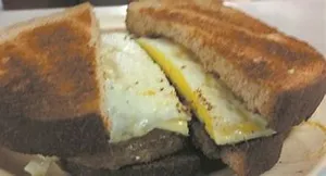 Fried Egg With Sausage Sandwich