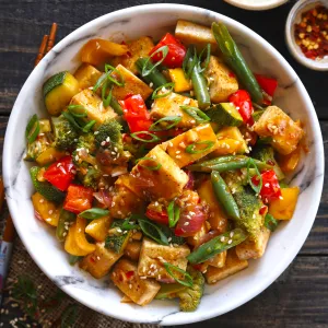 Steamed Veggies With Tofu