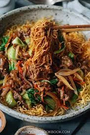 Shredded Veg. Meat Pan Fried Noodle