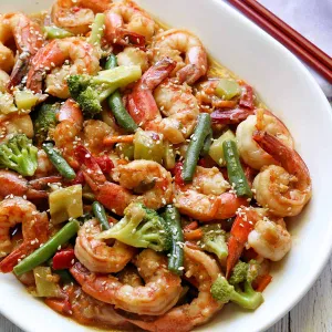 Stir- Fried Baby Shrimp With Kung-Pao Sauce