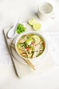 Fish with Pressed Vegetable Noodle Soup