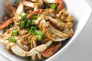 Sauteed Dungeness Crab With Ginger And Scallion